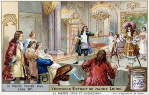O teatro francês sob Louis XIV (1638-1715) - Chromolithography Liebig de Unknown artist