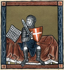 Lenda Arthurian: o cavaleiro Gauvain na cama mágica. Em "Geschichte der Franzosischen Literatur", de Hermann Suchier de Unknown artist