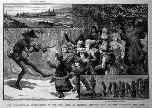 Lenda de "A flauta de Hamelin". de Unknown artist
