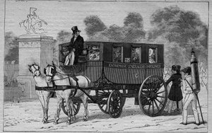 Les Omnibus de Paris, no século XIX: Caroline - gravura a partir de 1892 de Unknown artist