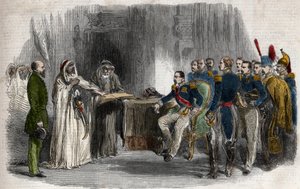 Libertação de Abd-el-Kader por Napoleão III do castelo de Amboise de Unknown artist