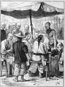 A vida na China no século XIX: Restauração ao ar livre. de Unknown artist