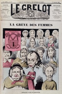 Louise Michel a liderar uma greve feminina de Unknown artist