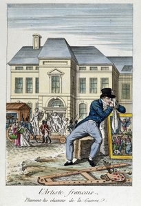 Louvre: O artista francês de luto pelas possibilidades da guerra, gravura do século XIX de Unknown artist