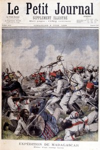 Madagascar Expedition: take of a camp hova - no "Le Petite Journal" de 02/06/1895 de Unknown artist