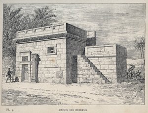 Maison des Hebreux - (Casa Hebraica) gravura de 1889 em "Histoire de habitation humaine à l