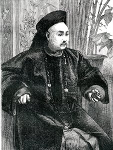 Mandarim Tchung Hao (Chung How), gravura de 1868 de Unknown artist