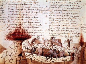 Manuscrito da "Divina Comédia" de Dante Alighieri: Inferno de Unknown artist