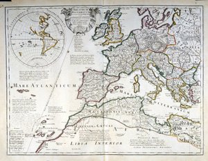 Mapa da Europa. Início do século XVII. de Unknown artist