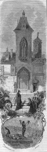 Marie de Burgundy pede a graça dos seus ministros. Morte de Hugonat e do Senhor de Humbercourt em 3 de abril de 1477. Gravura do século XIX. de Unknown artist