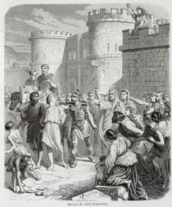 Martírio de Saint Symphorien - no "Histoire des popes", de Maurice Lachatre de Unknown artist