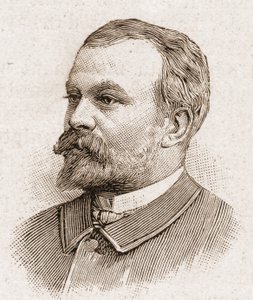 Membros da Academia Francaise em 1895: retrato de Jules Lemaitre (1853-1914), dramaturgo, crítico dramático, ensaísta, historiador literário e contador de histórias francês. de Unknown artist