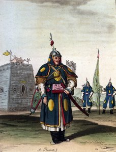 Military Chinese manchou - in" Le costume ancien et moderne" de J. Ferrario, ed. Milão de Unknown artist