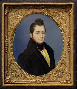 Retrato em miniatura de Camillo Benso, Conde de Cavour (pintura de Unknown artist