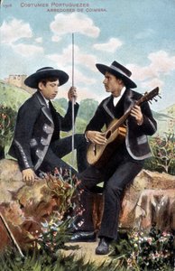 Musicians in Portuguese costumes. Arredores de coimbra. de Unknown artist