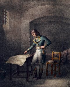 Napoleão I Bonaparte (1769-1821) na praça do forte de Antibes em 10 de agosto de Unknown artist