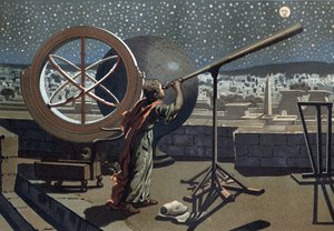 O hipparchus do Nicee. (Hipparkhos) no Observatório de Alexandria Astrónomo Grego (em Bythinia, século II a.C.) depois de "La Ciencia y sus Hombres" de Louis Figuier. Barcelona 1881 de Unknown artist