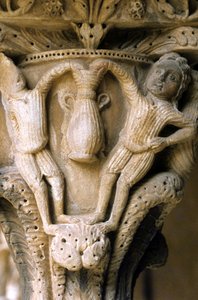 Norman Art in Monreale (Sicília): capitais do Cloitre des Benedictins. de Unknown artist