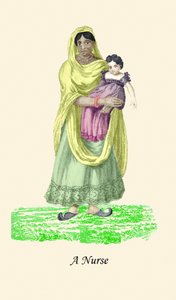 Enfermeira com o bebé de Unknown Artist