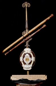 Lente objetiva e luneta astronômica da Galileia ou Galileu Galilei (1564-1642). 1610. Museo di Storia della Scienza, Florença de Unknown artist