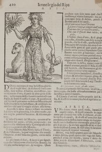 Página 420: Asia from &39;Iconology&39; por Cesare Ripa de Unknown artist