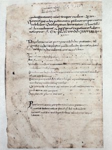 Página de Comentários aos Salmos de Cassiodore ( manuscrito, século IX) de Unknown artist