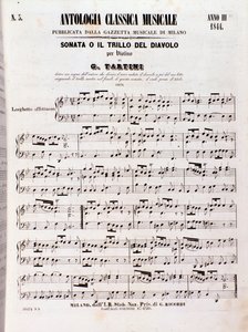 Página da partitura musical de Devil