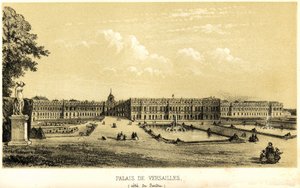 Palácio de Versailles, vista para o jardim em 1857. de Unknown artist