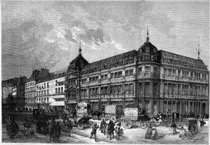 Paris 1872: novas lojas, "Au bon marché". de Unknown artist