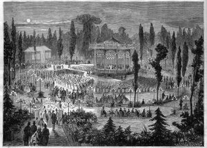 Paris VIII arrondissement - avenue des Champs-Elysees (Champs Elysees) - concertos em 1868 de Unknown artist