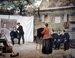 Fotógrafo itinerante na França em 1890. de Unknown artist