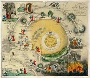 "Plano da Estrada da Cidade da Destruição para a Cidade Celestial, gravado expressamente para Williams
