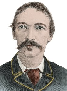 Retrato Robert Louis Stevenson (1850-1894) - escritor britânico de Unknown artist