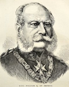 Retrato Wilhelm I da Alemanha/Prússia 1870 (gravura) de Unknown artist