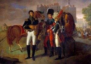 Portrait en pied de La Ronciere, comandante da escola de cavalaria da pintura Saint Germain Anonymous. 1812. Paris, Musee de l