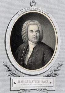 Retrato em medalhão de Jean Sebastien Bach (Johann Sebastian Bach de Unknown artist
