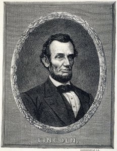 Retrato de Abraham Lincoln (1809-1865), Presidente dos Estados Unidos da América de Unknown artist