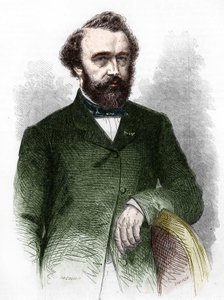 Retrato de Adolphe (Adolph) Sax, inventor do Saxofone (1814-1894). de Unknown artist