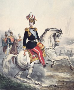Retrato de Alexander II Nikolayevich (gravura a cores) de Unknown artist