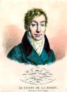 Retrato de Alexandre Louis Joseph, Conde de Laborde (1774-1842) arqueólogo e político francês. Gravura da Coleção Privada do século XIX de Unknown artist