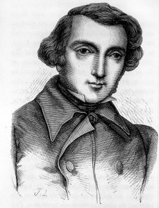 Retrato de Alexis de Tocqueville (1805 - 1859), historiador e político francês. Gravura do século XIX. de Unknown artist