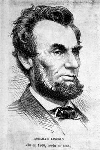 Retrato do Presidente americano Abraham Lincoln (1809 - 1865). de Unknown artist