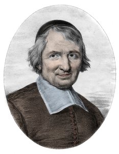 Retrato de Antoine Arnauld dit le Grand Arnauld (1612-1694), padre francês, teólogo, filósofo e matemático, membro dos Jansenistas (Retrato de Antoine Arnauld, teólogo, filósofo e matemático, um dos líderes de Unknown artist