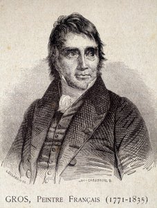 Retrato de Antoine Jean Gros, pintor francês (1771-1835) - em "Les Contemporains", n.d. final do século XIX (gravura) de Unknown artist