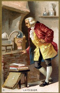 Retrato de Antoine Laurent de Lavoisier (1743 - 1794), químico francês. Cromolitografia do século XIX. de Unknown artist