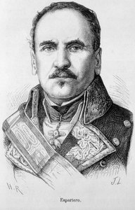 Retrato de Baldomero Espartero, Duque da Vitória, General e estadista espanhol (1793 - 1879) de Unknown artist
