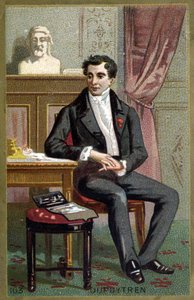 Retrato do Barão Guillaume Dupuytren (1777 - 1835), cirurgião francês. Cromolitografia do final do século XIX. de Unknown artist