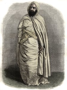 Retrato de Ben Mahi Ed Din Abd El Kader (Abd El-Kader) (1808 - 1883) ABDELKADER, Amir de Mascara, líder militar e religioso, - Retrato de Ben Mahi Ed Din Abd El Kader (Abd El-Kader) (1808-1883) Emir Algerien - de Unknown artist