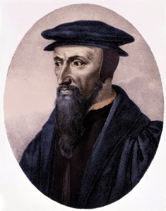 Retrato de Calvino (1509-1564). de Unknown artist