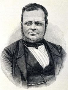 Retrato de Camillo Benso, Conde de Cavour (1810-1861), estadista italiano, depois de uma foto de 1860 de Unknown artist